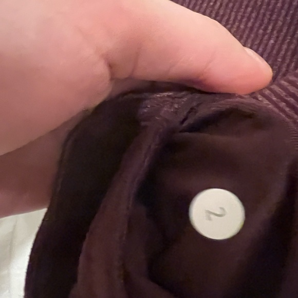 Lululemon Burgundy Striped Wunder Unders - Picture 4 of 5